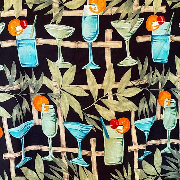 🔥SALE🔥CAMPIA MODA VINTAGE HAWAIIAN TROPICAL MARTINI 100% RAYON SHIRT SZ LG - Picture 6 of 9